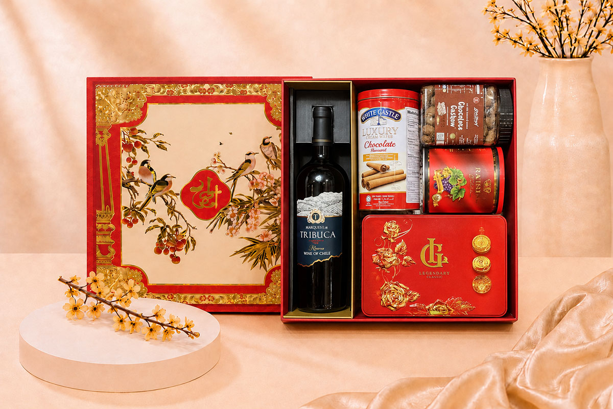 Hộp Qùa Tết Xuân Cát Tường 1 Hộp Qùa Tết Xuân Cát Tường