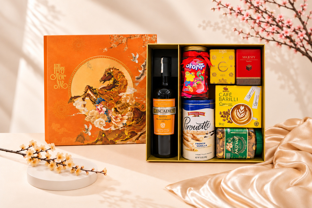 Hộp Quà Tết Đoàn Viên HQT2538 1 Hộp Quà Tết Đoàn Viên HQT2538