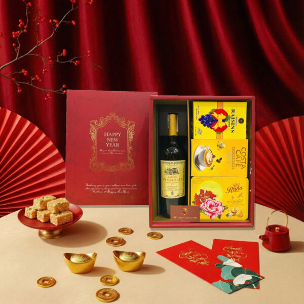 Hộp Quà Màu Vàng Biếu Tết Baron Versailles HQT2521