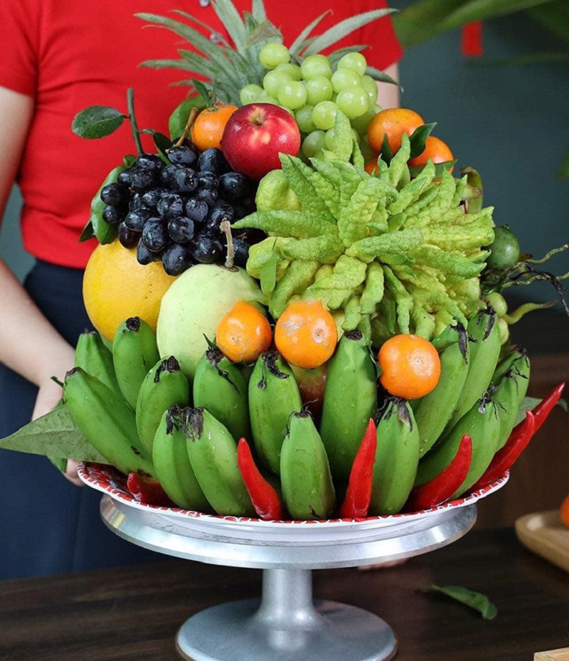 mâm ngũ quả ngày tết miền bắc