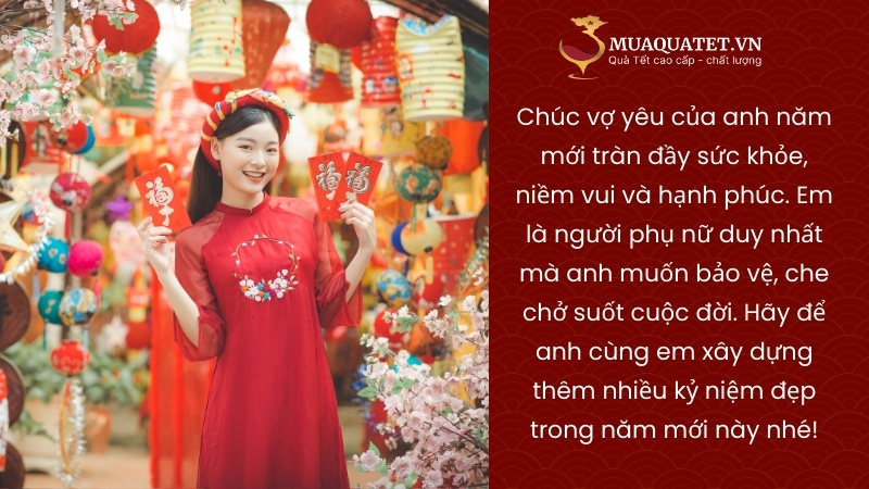 Câu chúc Tết cho vợ ngọt ngào