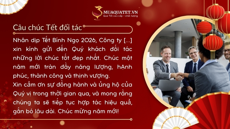 Câu chúc Tết dành cho đối tác