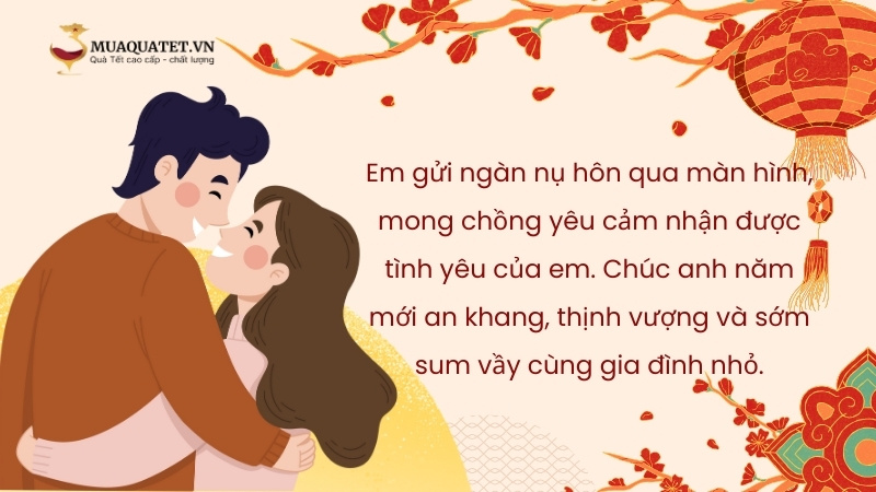 Chúc Tết chồng ở xa lãng mạn
