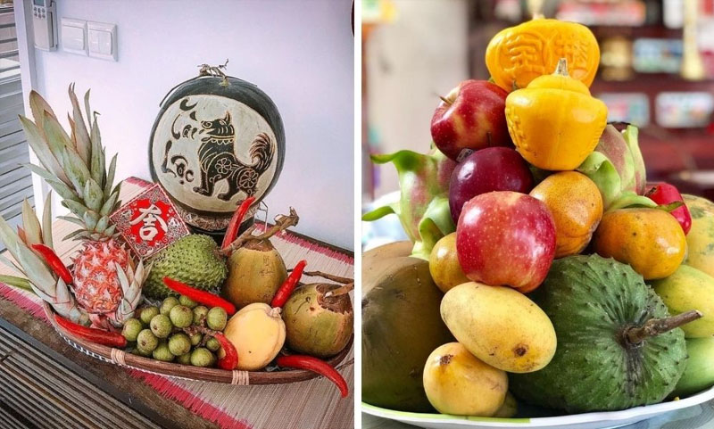 Ảnh mâm hoa quả miền Nam với chủ đề “Phúc lộc sum vầy”