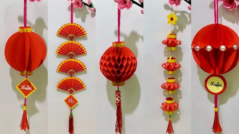 Trang trí nhà đón Tết bằng đồ handmade