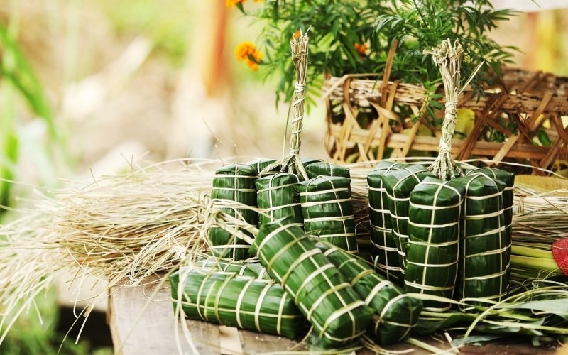 các loại bánh ngày Tết Bánh Tét 