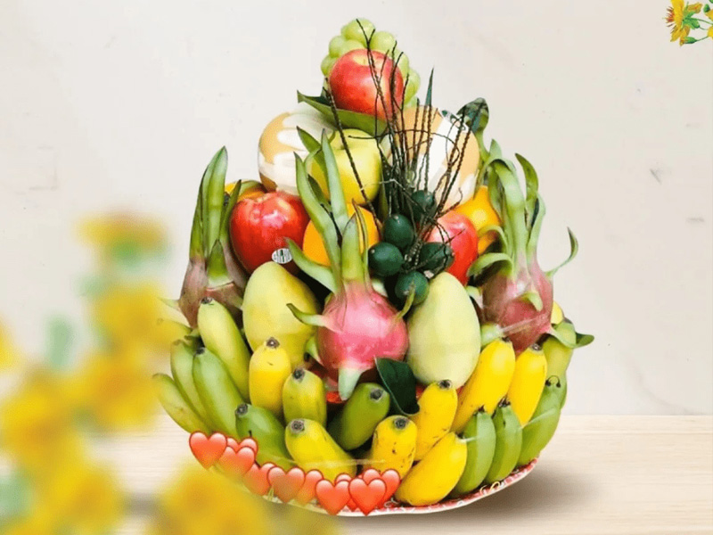 Mâm ngũ quả có ý nghĩa "Cầu vừa đủ xài"