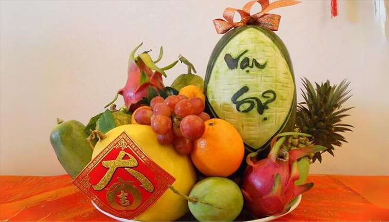 Mâm ngũ của quả miền Trung 