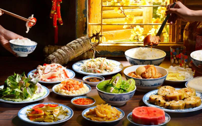 Mâm cơm cúng mùng 1 của miền Nam