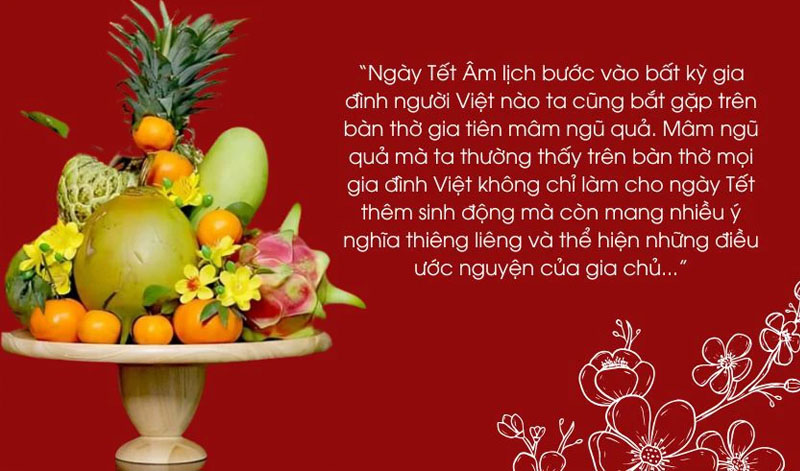 Bài thuyết trình về mâm ngũ quả giàu cảm xúc