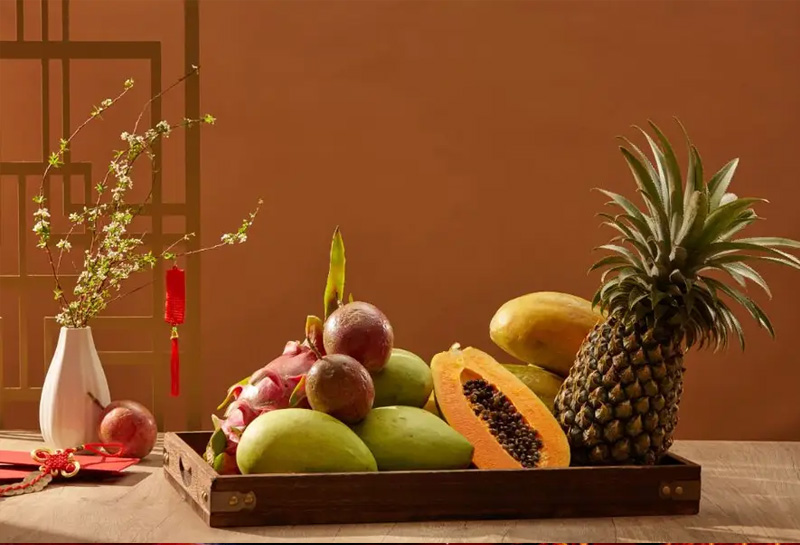 Mâm ngũ quả đơn giản mà trang trọng