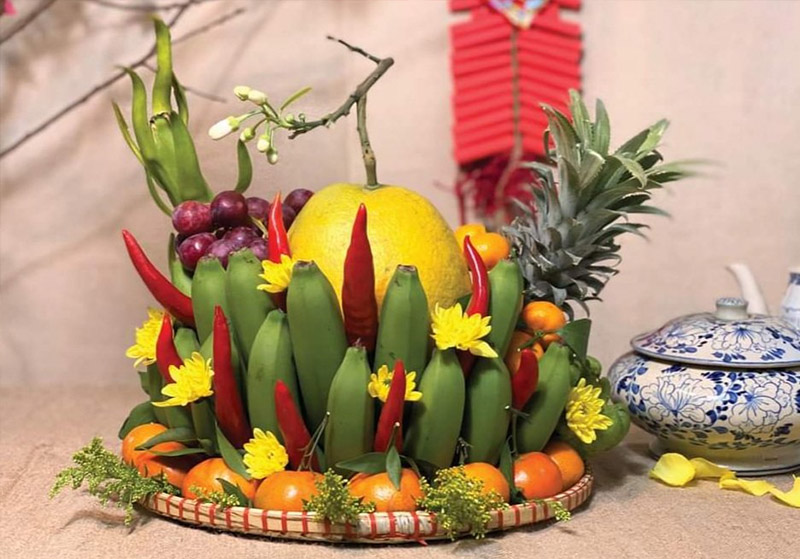 Mâm ngũ quả miền Bắc truyền thống