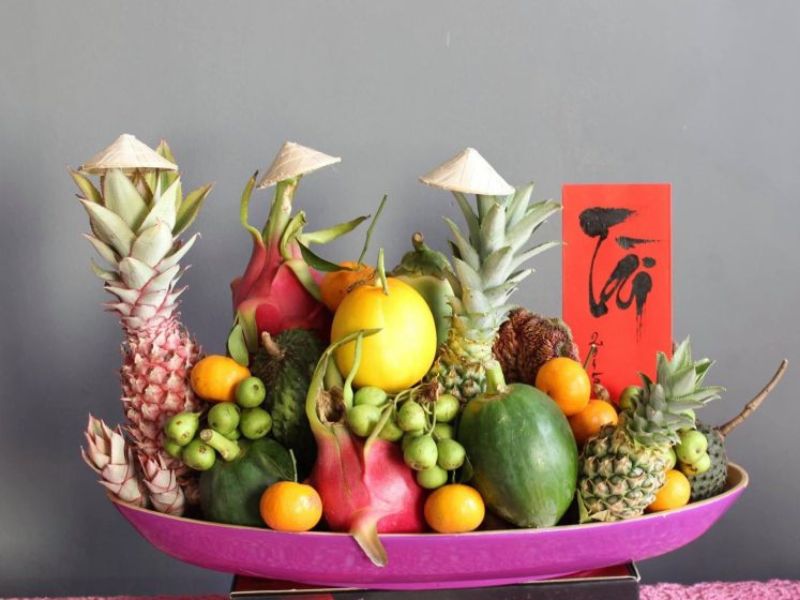 Mẫu mâm ngủ quả Tết miền Nam
