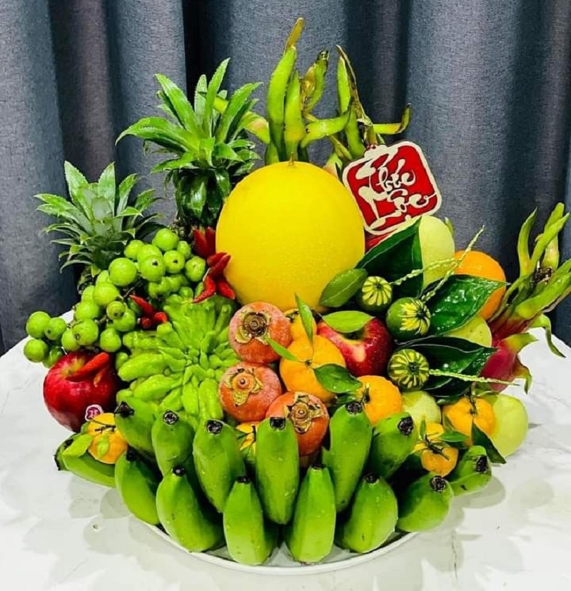 bầy mâm ngũ quả ngày tết