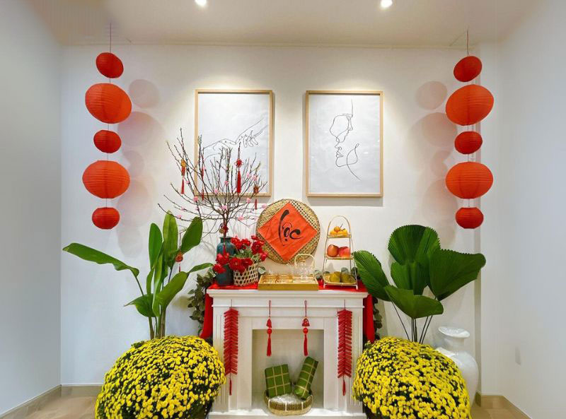 Decor nhà cửa Tết