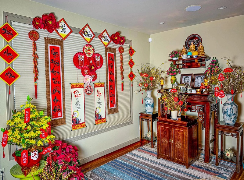cách trang trí tết tại nhà