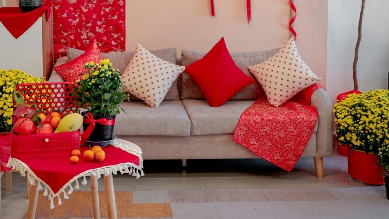 Trang trí phòng khách với đồ handmade