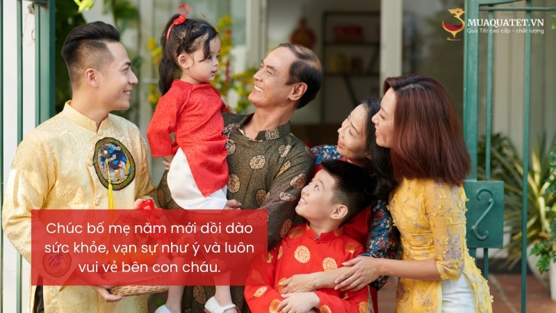 Lời chúc Tết bố mẹ ngắn gọn, dễ nhớ