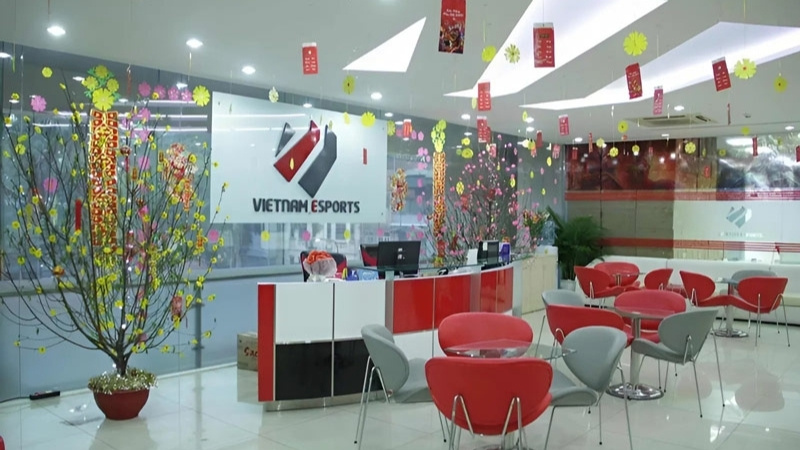 Trang trí khu vực lễ tân của công ty