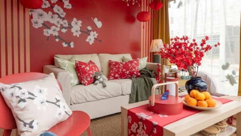 Trang trí khu vực chính của phòng khách