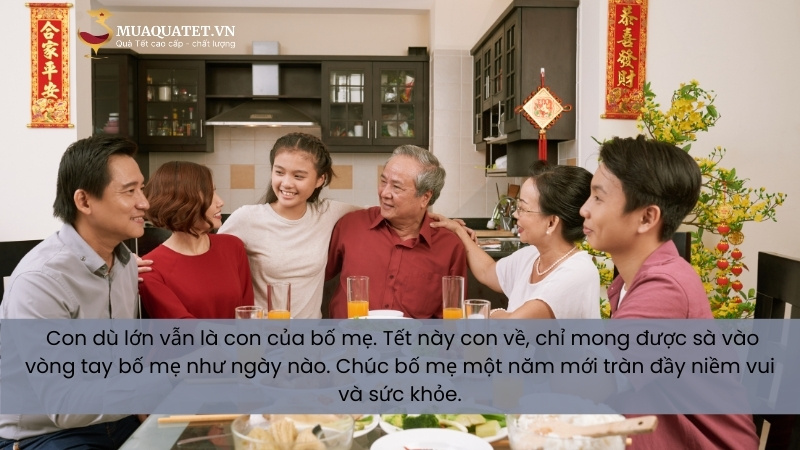 Lời chúc Tết bố mẹ cảm động, giàu tình cảm