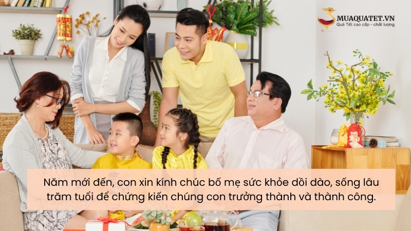 Lời chúc Tết bố mẹ về sức khỏe
