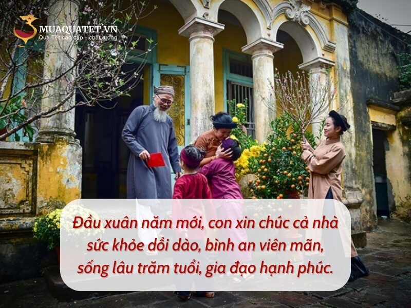 Chúc sức khỏe cho gia chủ khi đi xông đất