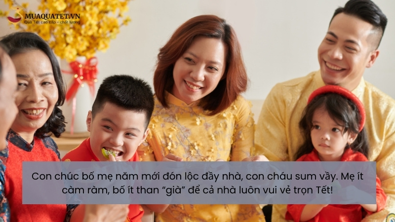 Lời chúc Tết bố mẹ độc đáo, hài hước