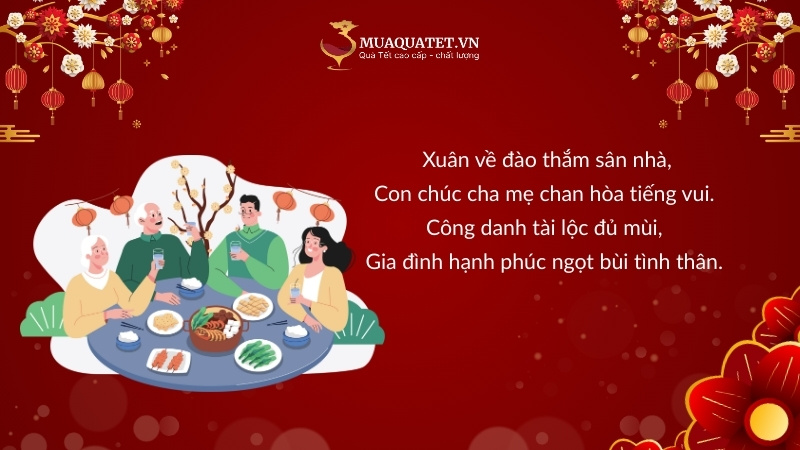 Thơ chúc Tết bố mẹ hay, ý nghĩa