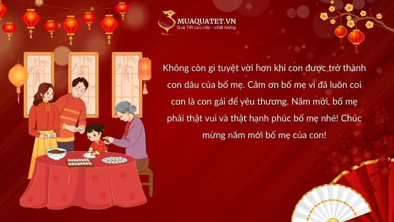 Lời chúc Tết bố mẹ chồng