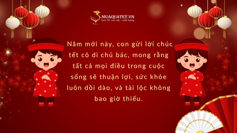 30+ Câu chúc Tết cô chú họ hàng hay, ý nghĩa năm mới 2026 10 Lời chúc Tết cô chú hay ngắn gọn