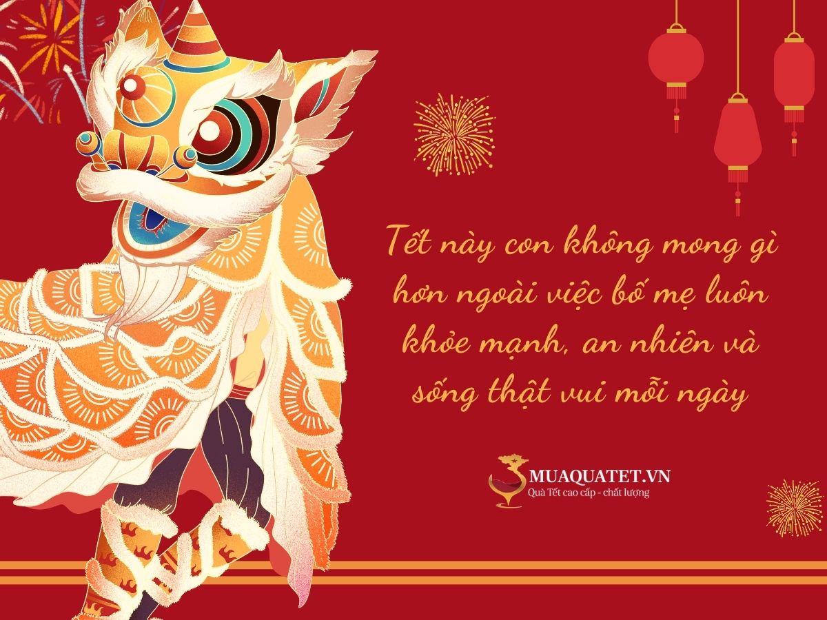 Chúc bố mẹ sức khỏe và bình an