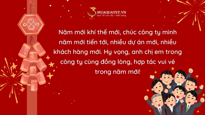 Lời chúc khai xuân, mở hàng đầu năm cho công ty, cửa hàng 13 Lời chúc khai xuân đầu năm