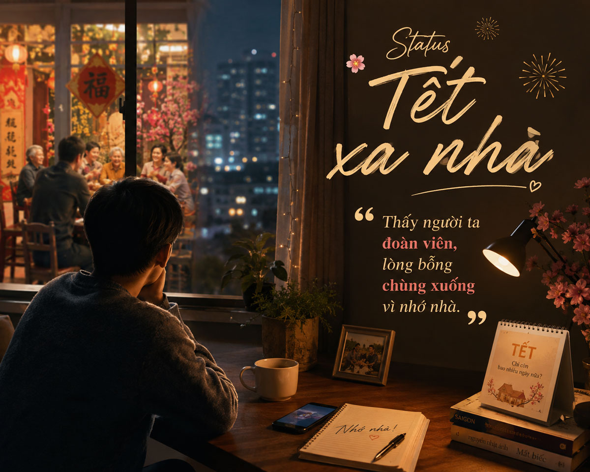Status Tết xa nhà ngắn gọn