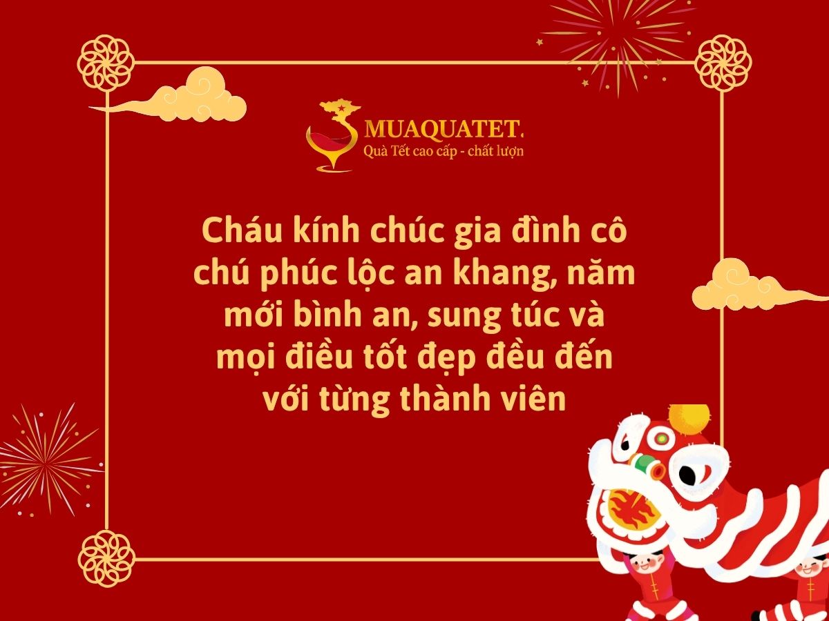 Câu chúc khi biếu quà cho cô chú