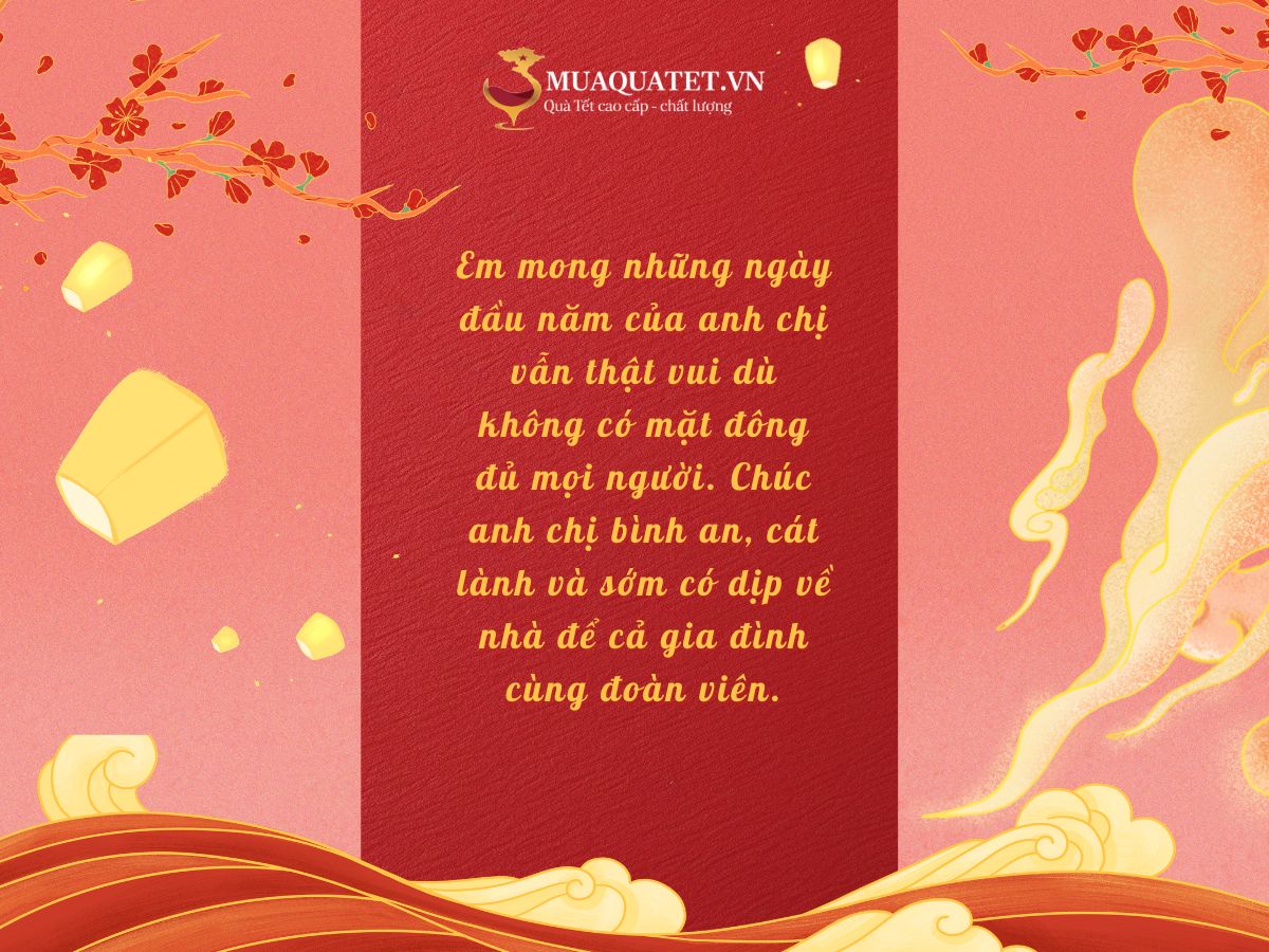 Lời chúc anh chị ở xa