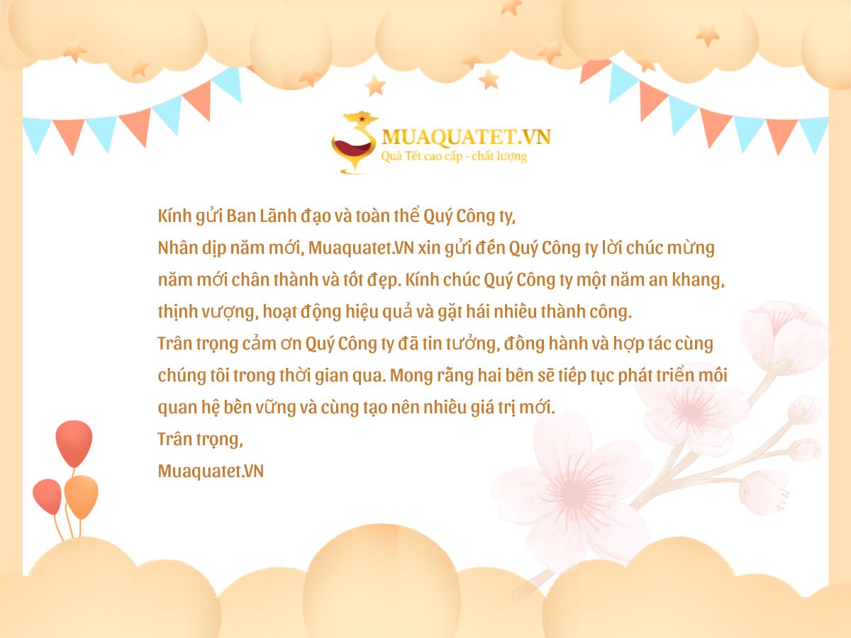 Mẫu email chúc Tết công ty