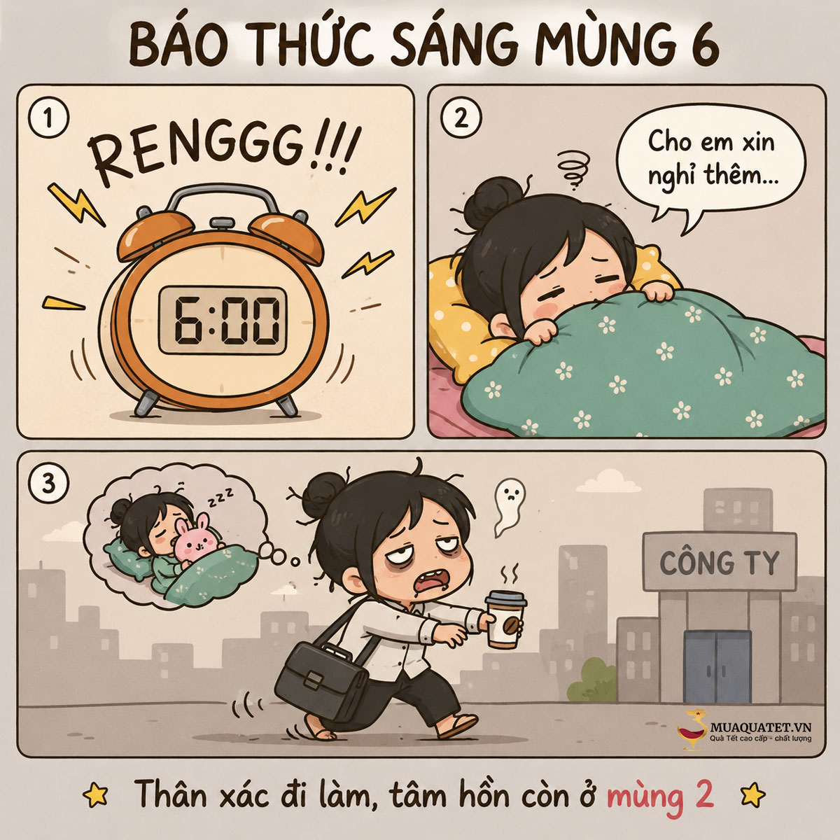 Ảnh chế hết tết phải đi làm