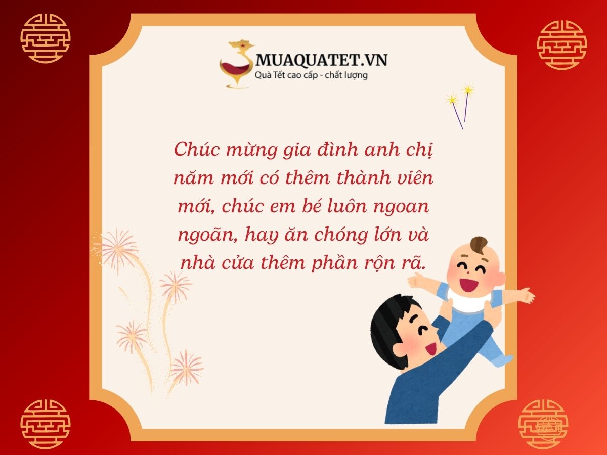 Lời chúc khi anh chị vừa có thêm thành viên