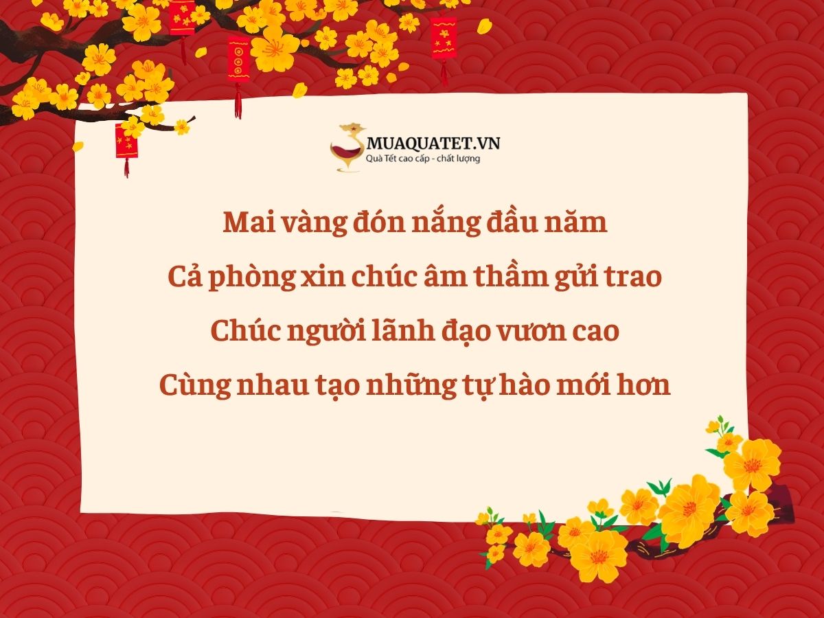 Thơ đại diện tập thể chúc Tết lãnh đạo