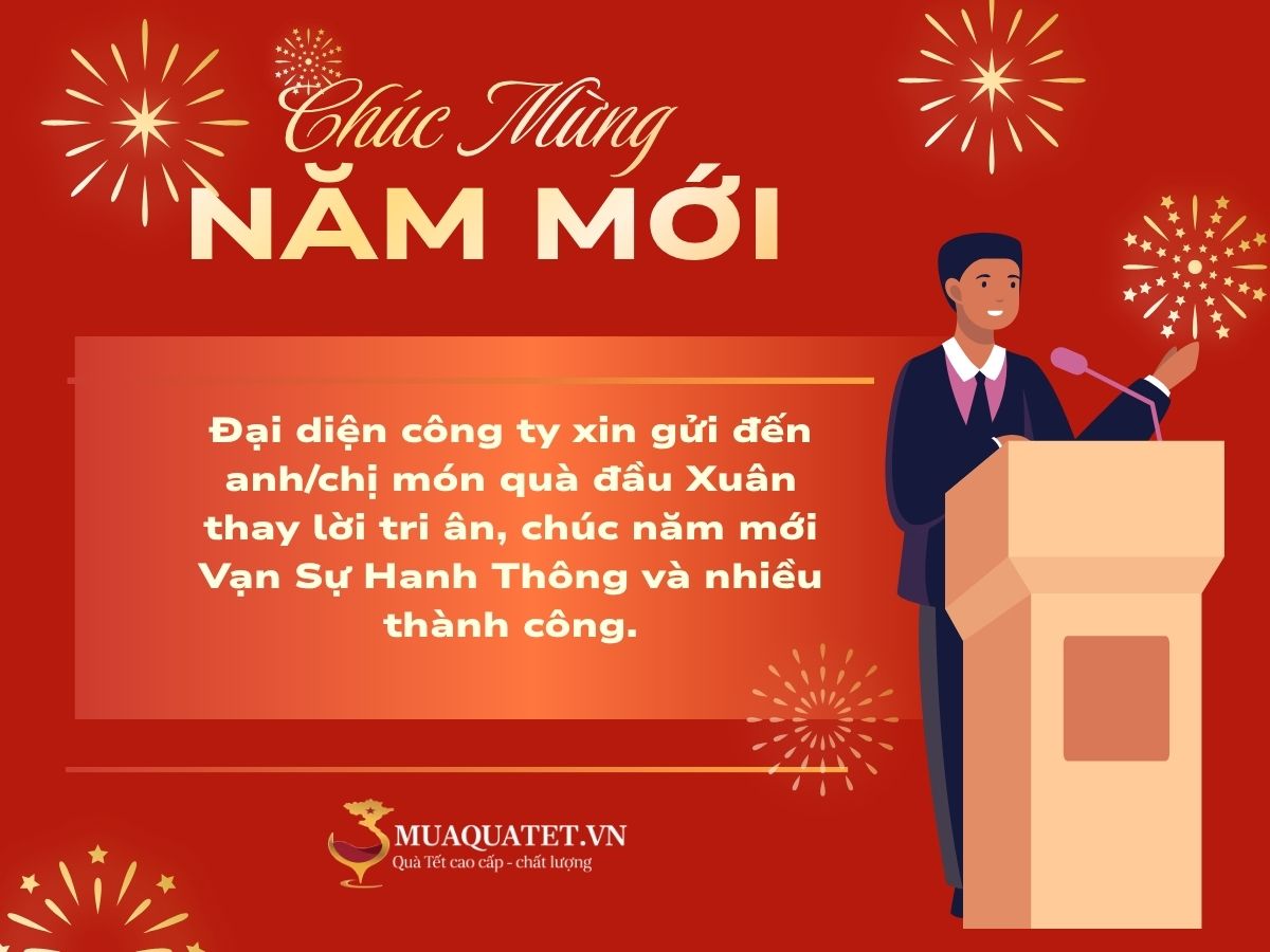 Câu chúc đại diện công ty trao quà cho nhiều người