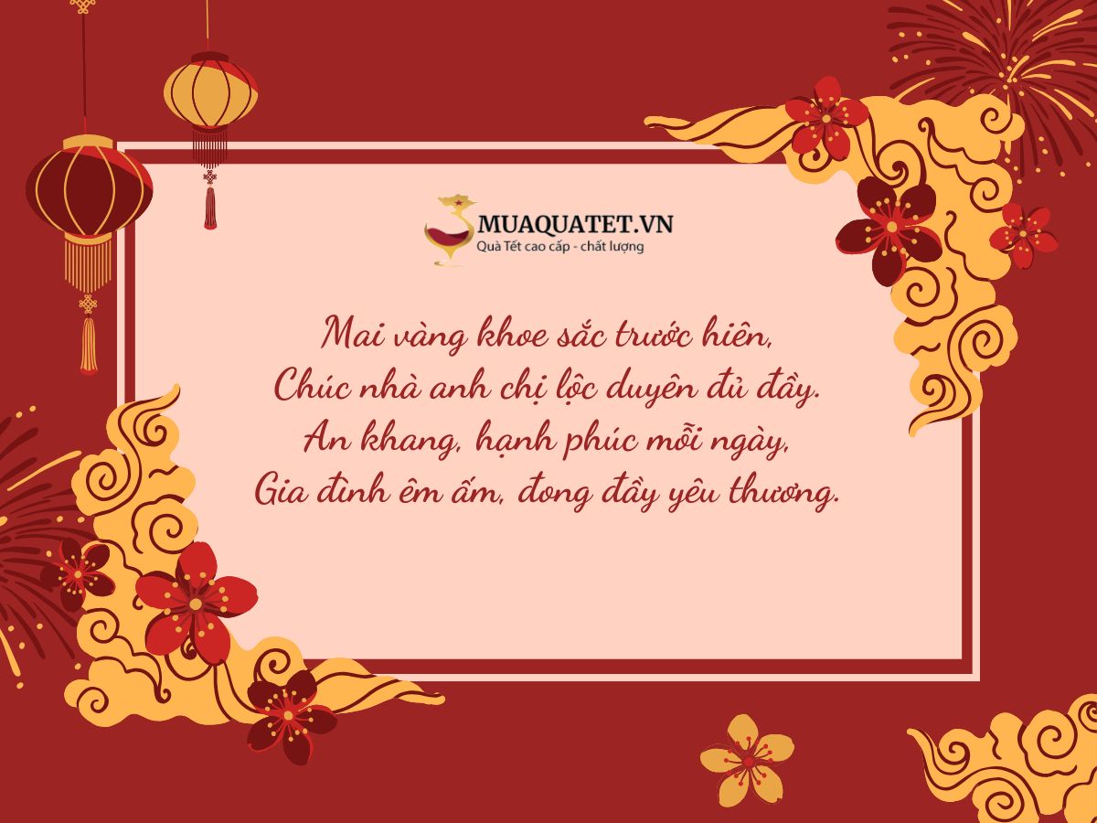 Thơ chúc gia đình anh chị
