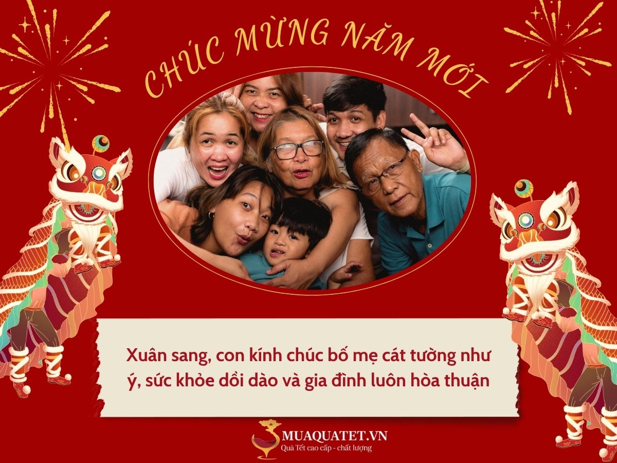 Lời chúc Tết bố mẹ trang trọng
