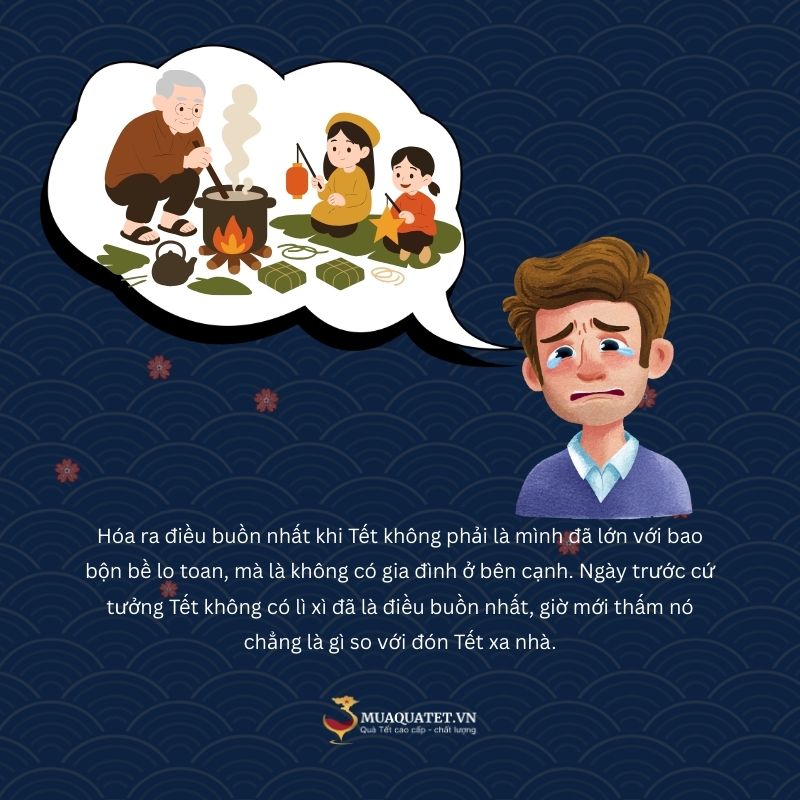 101+ Stt, caption Tết xa nhà buồn, nhớ quê hương, gia đình 12 stt tết buồn