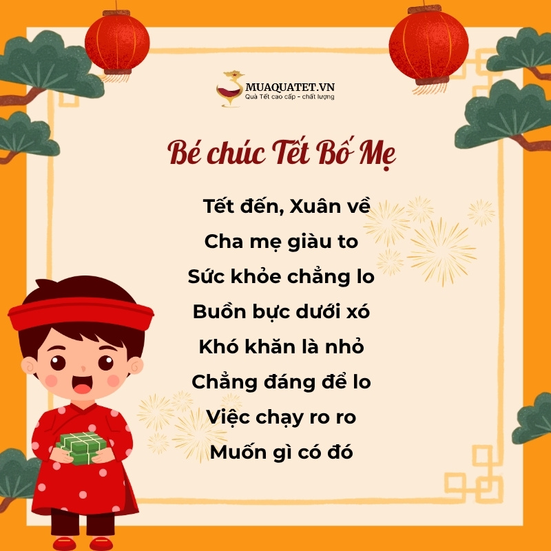 60+ Bài Thơ Bé Chúc Tết Ngắn Gọn, Dễ Nhớ & Ý Nghĩa 17 bài thơ năm mới bé chúc