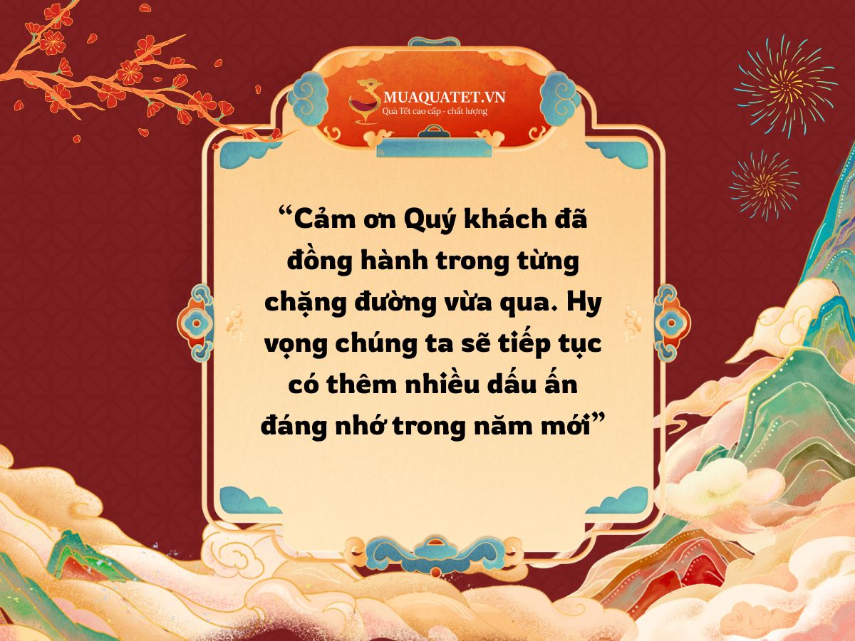 Lời chúc tri ân khách hàng chân thành
