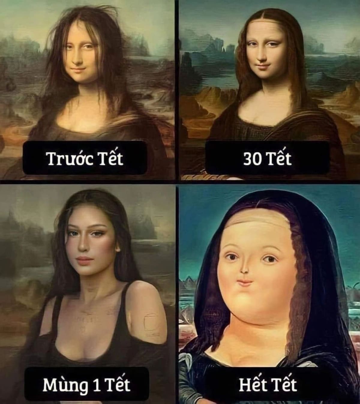Ảnh chế hết tết tăng cân
