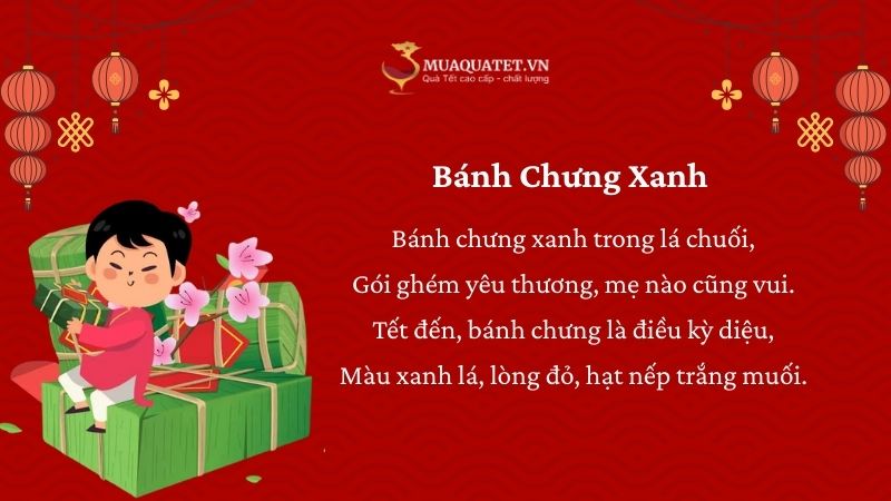 40+ Bài Thơ Bánh Chưng, Bánh Tét đong đầy hương vị Tết 16 thơ bánh chưng xanh