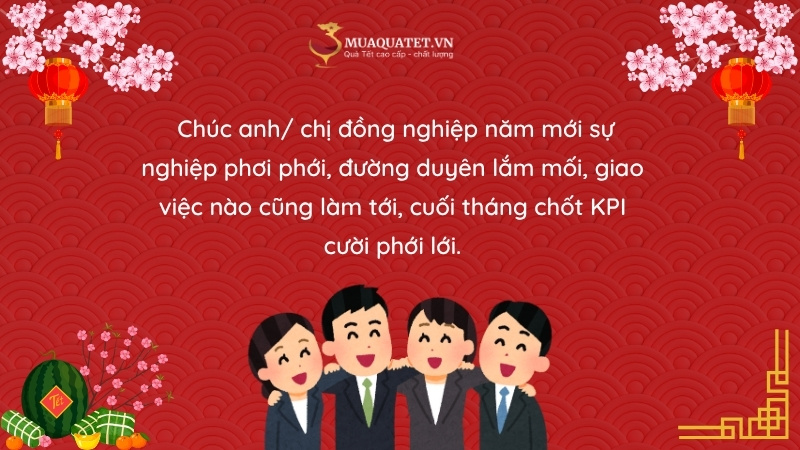Lời chúc khai xuân, mở hàng đầu năm cho công ty, cửa hàng 16 Lời chúc đồng nghiệp dịp đầu năm đi làm