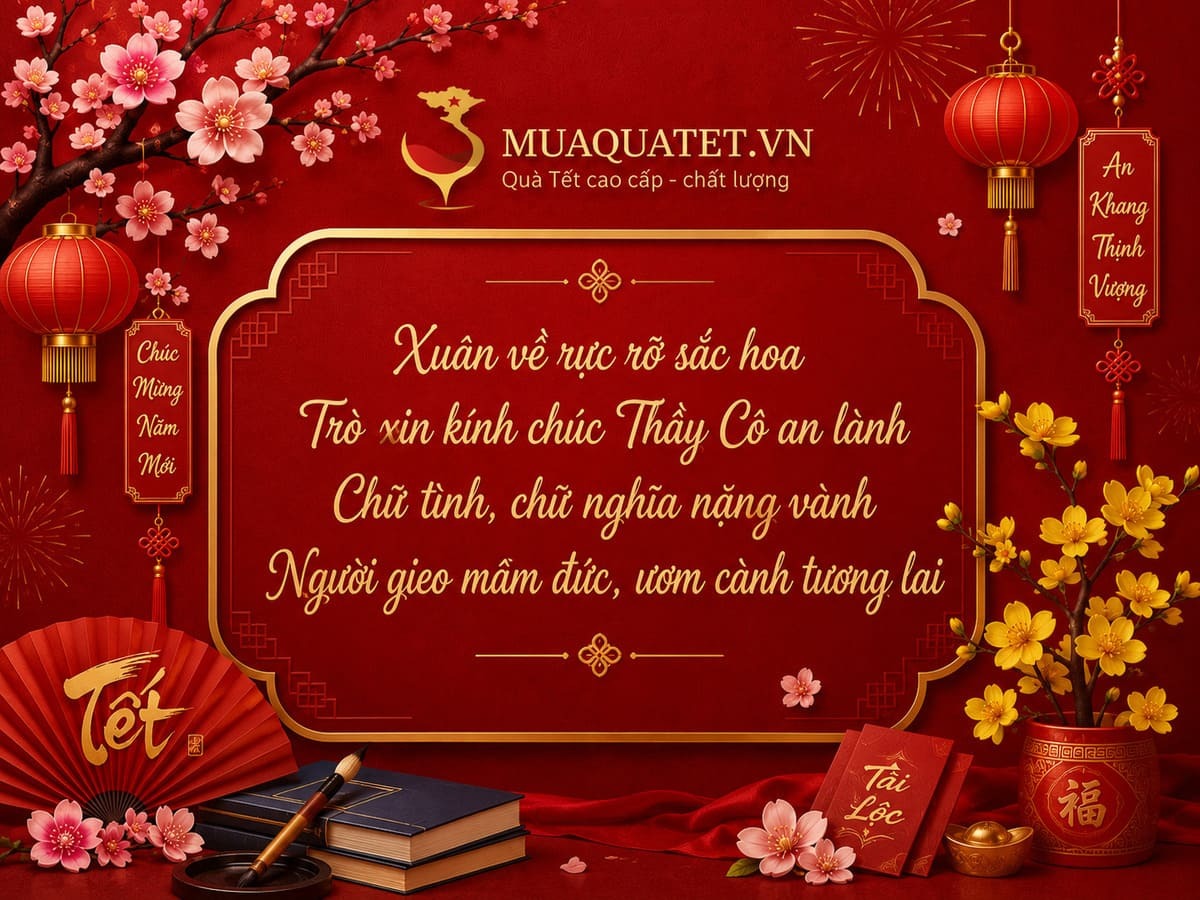 Thơ chúc Tết Đinh Mùi 2027: 100+ bài hay, hài hước, ý nghĩa 83 Thơ chúc Tết thầy cô